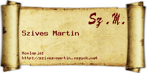 Szives Martin névjegykártya